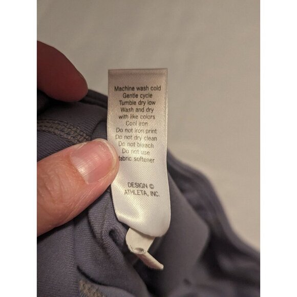 Athleta Salutation 7/8 Yoga Leggings High-Rise In Powervita Gray Size Small - Picture 10 of 16